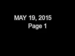 MAY 19, 2015      Page 1 