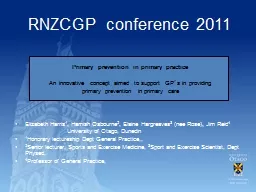 RNZCGP conference 2011
