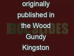 This was originally published in the Wood Gundy Kingston newsletter January