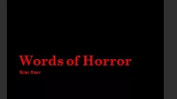 Words of Horror