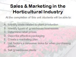 Sales & Marketing in the