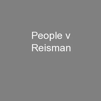 People v Reisman