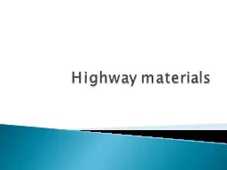 Highway materials