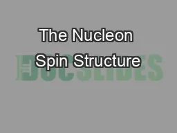 The Nucleon Spin Structure