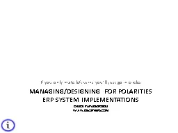 Managing/Designing for polarities