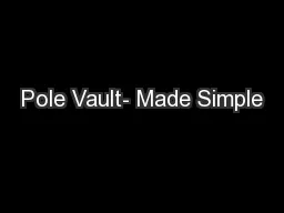 Pole Vault- Made Simple