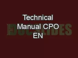 Technical Manual CPO EN 