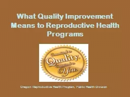 What Quality Improvement Means to