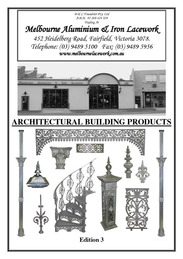 ARCHITECTURAL BUILDING PRODUCTS