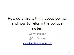 How do citizens think about politics and how to reform the
