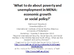 ' What to do about poverty and unemployment in MENA: