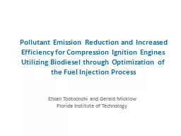 Pollutant Emission Reduction and Increased Efficiency for