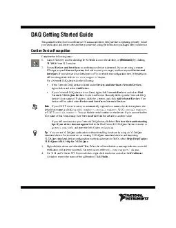 DAQ Getting Started Guide This guide describes how to confirm your NI data ac qu