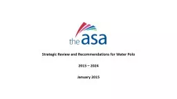 Strategic Review and Recommendations for Water Polo