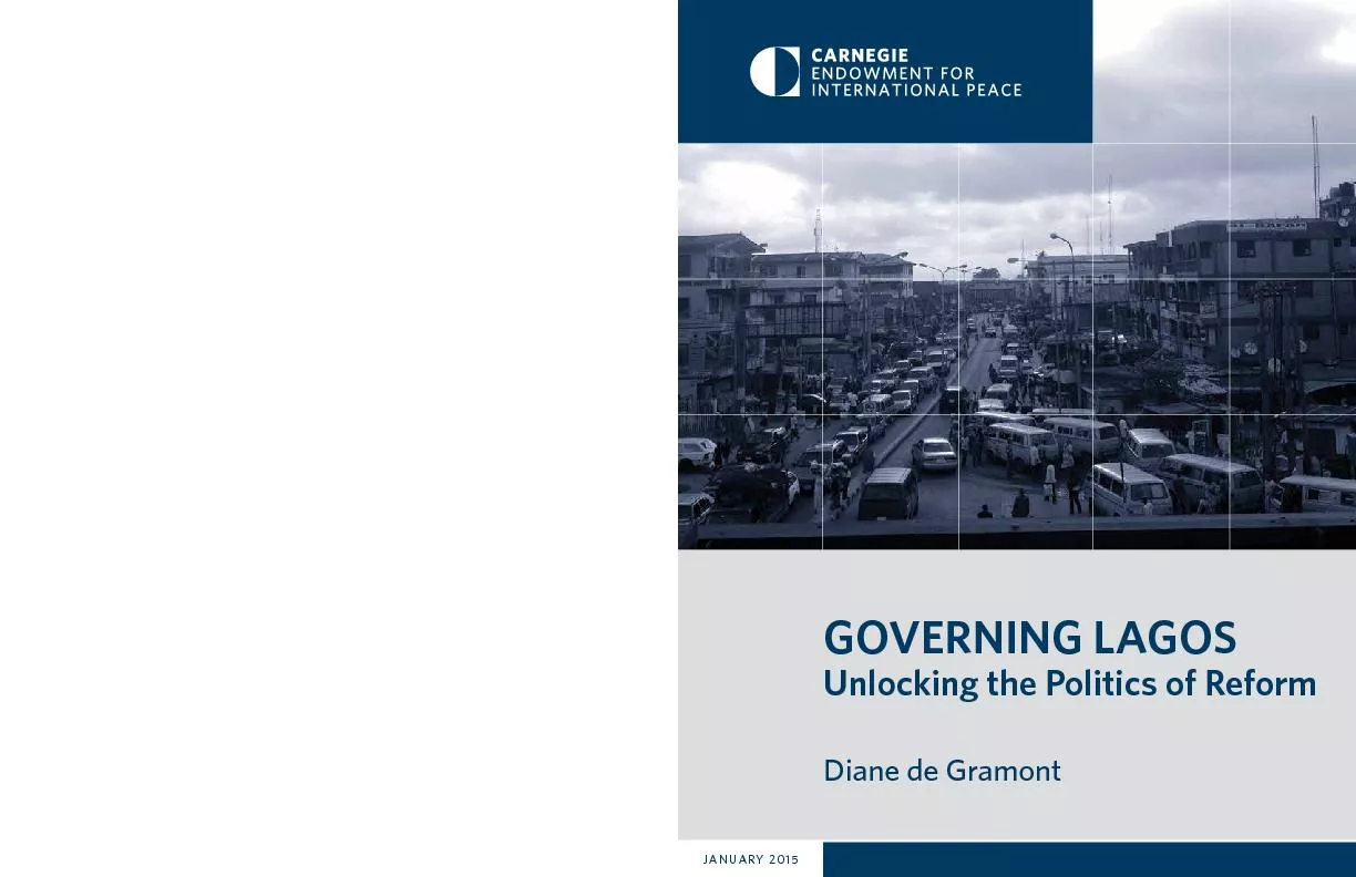 GOVERNING LAGOSUnlocking the Politics of ReformDiane de Gramont
...