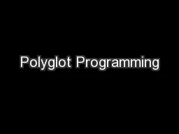 Polyglot Programming