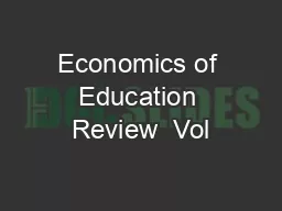 Economics of Education Review  Vol