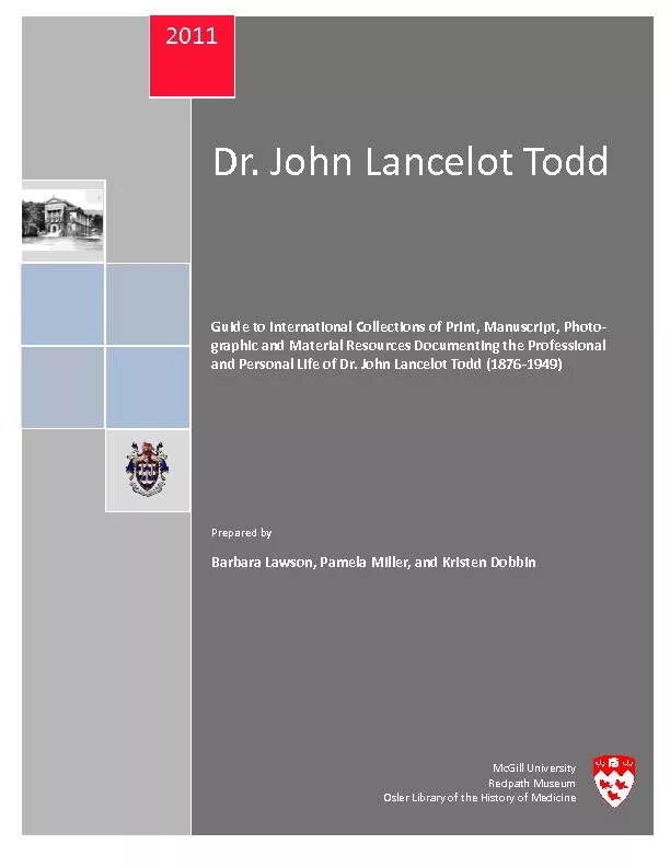 Dr. John Lancelot Todd