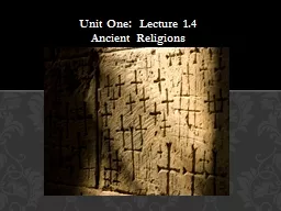 Unit One:  Lecture 1.4