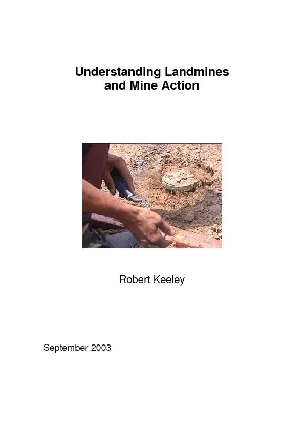 Understanding Landmines and Mine Action          Robert Keeley    Sept