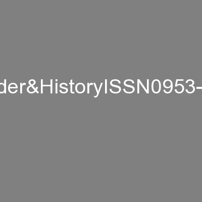 Gender&HistoryISSN0953-5233