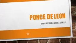 Ponce DE Leon