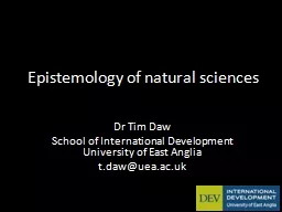 Epistemology of natural sciences