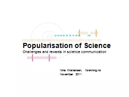 Popularisation of Science