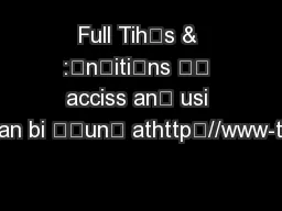 Full Tihs & :nitins  acciss an usi can bi un athttp//www-ta
