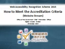 Web Accessibility Recognition Scheme 2015