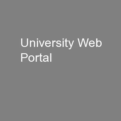 University Web Portal