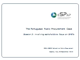 The Portuguese Public Procurement Case