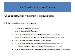 La Construction en France