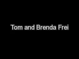 Tom and Brenda Frei