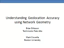 Understanding Geolocation Accuracy using Network Geometry