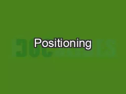 Positioning