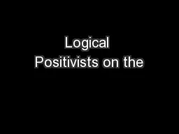 Logical Positivists on the