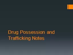 Drug Possession and Trafficking Notes