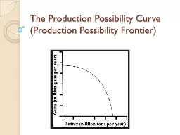 The Production Possibility Curve