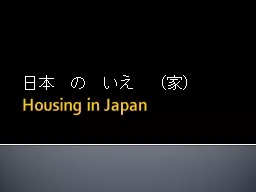 Housing in Japan