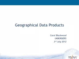 Geographical Data Products