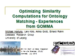 Optimizing Similarity Computations for Ontology Matching -