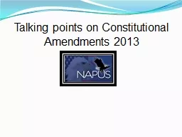 Talking points on Constitutional