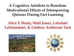 A Cognitive Antidote to Boredom: Motivational Effects of In