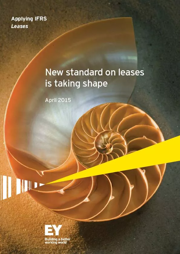New standard on leases  is taking shape