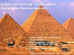 Scoliosis and Short Leg – An Osteopathic Manipulative Med
