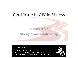 Certificate III / IV in Fitness