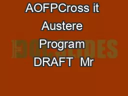 AOFPCross it Austere Program DRAFT  Mr
