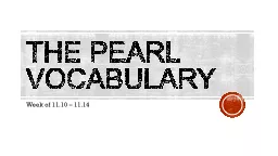 The Pearl Vocabulary