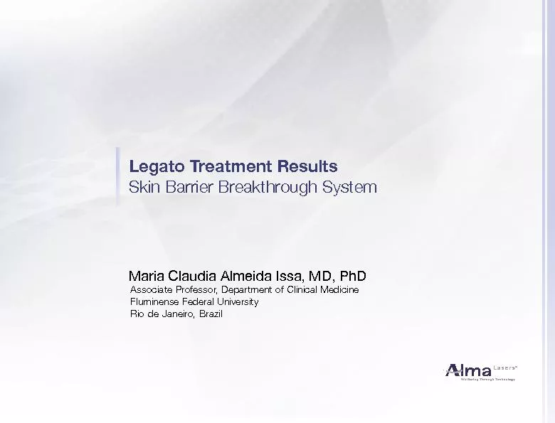 Legato Treatment ResultsSkin Barrier Breakthrough SystemAssociate Prof